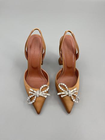	 Amina Muaddi Caramel Rosie Sling Heels 9.5cm