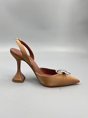 	 Amina Muaddi Caramel Rosie Sling Heels 9.5cm - 6