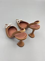 	 Amina Muaddi Caramel Rosie Sling Heels 9.5cm - 4