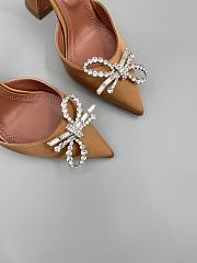 	 Amina Muaddi Caramel Rosie Sling Heels 9.5cm - 2