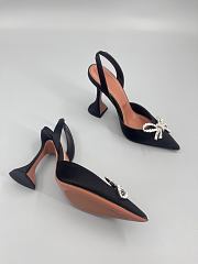 	 Amina Muaddi Black Rosie Sling Heels 9.5cm - 3