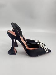 	 Amina Muaddi Black Rosie Sling Heels 9.5cm - 2
