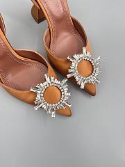 Amina Muaddi Begum Sling Pumps In Caramel Color 9.5cm - 5