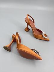 Amina Muaddi Begum Sling Pumps In Caramel Color 9.5cm - 4