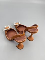 Amina Muaddi Begum Sling Pumps In Caramel Color 9.5cm - 2