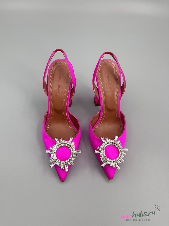 	 Amina Muaddi Begum Sling Pumps In Pink Color 9.5cm - 1