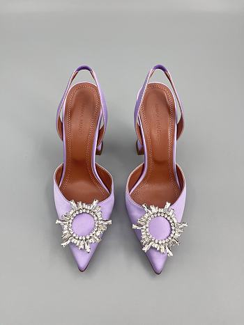 	 Amina Muaddi Begum Sling Pumps In Purple Color 9.5cm