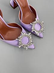 	 Amina Muaddi Begum Sling Pumps In Purple Color 9.5cm - 3