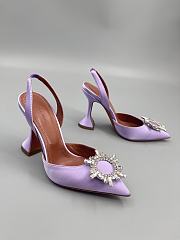 	 Amina Muaddi Begum Sling Pumps In Purple Color 9.5cm - 2