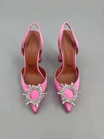 	 Amina Muaddi Begum Sling Pumps In Light Pink Color 9.5cm