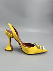 	 Amina Muaddi Begum Sling Pumps In Yellow Color 9.5cm - 2