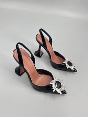 	 Amina Muaddi Begum Sling Pumps In Black Leather Color 9.5cm - 4