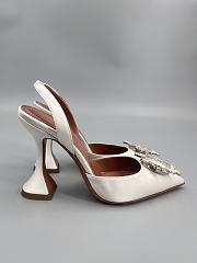 	 Amina Muaddi Begum Sling Pumps In White Color 9.5cm - 6