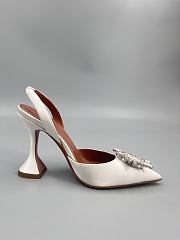 	 Amina Muaddi Begum Sling Pumps In White Color 9.5cm - 5