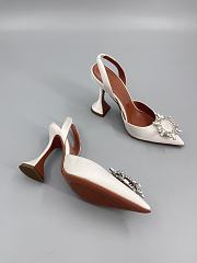 	 Amina Muaddi Begum Sling Pumps In White Color 9.5cm - 3