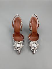 	 Amina Muaddi Begum Sling Pumps In Silver Color 9.5cm - 1