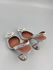 	 Amina Muaddi Begum Sling Pumps In Silver Color 9.5cm - 5