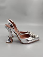 	 Amina Muaddi Begum Sling Pumps In Silver Color 9.5cm - 3