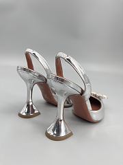 	 Amina Muaddi Begum Sling Pumps In Silver Color 9.5cm - 2