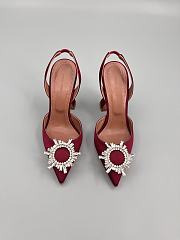 	 Amina Muaddi Begum Sling Pumps In Burgundy Color 9.5cm - 1