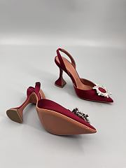 	 Amina Muaddi Begum Sling Pumps In Burgundy Color 9.5cm - 6