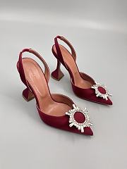 	 Amina Muaddi Begum Sling Pumps In Burgundy Color 9.5cm - 4