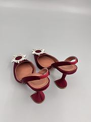 	 Amina Muaddi Begum Sling Pumps In Burgundy Color 9.5cm - 3