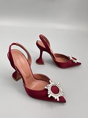 	 Amina Muaddi Begum Sling Pumps In Burgundy Color 9.5cm - 2