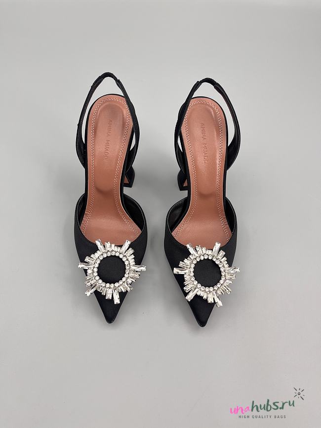 	 Amina Muaddi Begum Sling Pumps In Black Color 9.5cm - 1