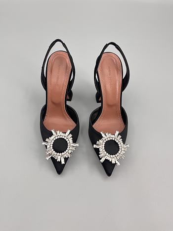 	 Amina Muaddi Begum Sling Pumps In Black Color 9.5cm