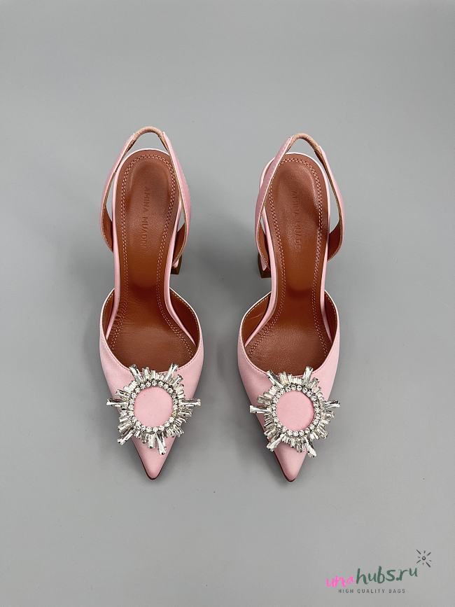 	 Amina Muaddi Begum Sling Pumps In Light Pink 02 Color 9.5cm - 1