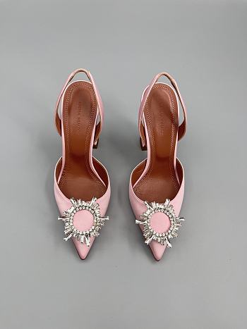 	 Amina Muaddi Begum Sling Pumps In Light Pink 02 Color 9.5cm