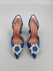 	 Amina Muaddi Begum Sling Pumps In Blue Color 9.5cm - 1