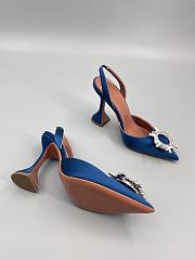 	 Amina Muaddi Begum Sling Pumps In Blue Color 9.5cm - 5