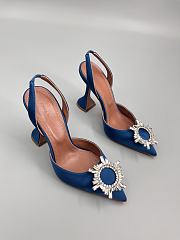 	 Amina Muaddi Begum Sling Pumps In Blue Color 9.5cm - 4