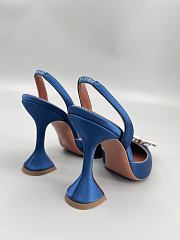 	 Amina Muaddi Begum Sling Pumps In Blue Color 9.5cm - 3