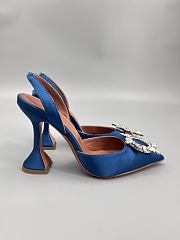 	 Amina Muaddi Begum Sling Pumps In Blue Color 9.5cm - 2
