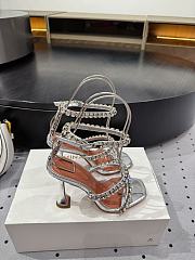 Amina Muaddi 100mm Gilda crystal-embellished Sandals In Silver - 5