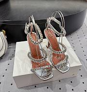 Amina Muaddi 100mm Gilda crystal-embellished Sandals In Silver - 1