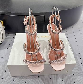 	 Amina Muaddi 100mm Gilda crystal-embellished Sandals In Light ink