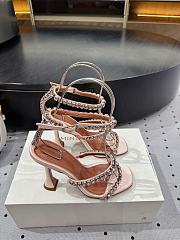 	 Amina Muaddi 100mm Gilda crystal-embellished Sandals In Light ink - 6