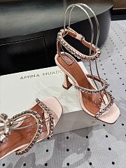	 Amina Muaddi 100mm Gilda crystal-embellished Sandals In Light ink - 4