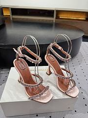 	 Amina Muaddi 100mm Gilda crystal-embellished Sandals In Light ink - 3