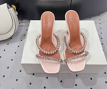 	 Amina Muaddi 100mm Gilda crystal-embellished Sandals In Light Pink