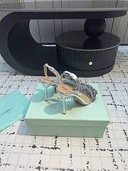 Aquazzura Silver Slingback Sandals 10cm  - 5