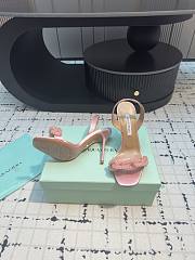 	 Aquazzura Light Pink Slingback Sandals 10cm - 5