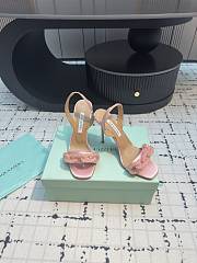 	 Aquazzura Light Pink Slingback Sandals 10cm - 3