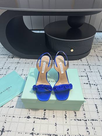 	 Aquazzura Blue Slingback Sandals 10cm