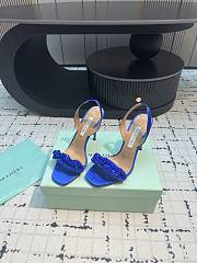 	 Aquazzura Blue Slingback Sandals 10cm - 6