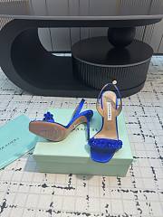 	 Aquazzura Blue Slingback Sandals 10cm - 4
